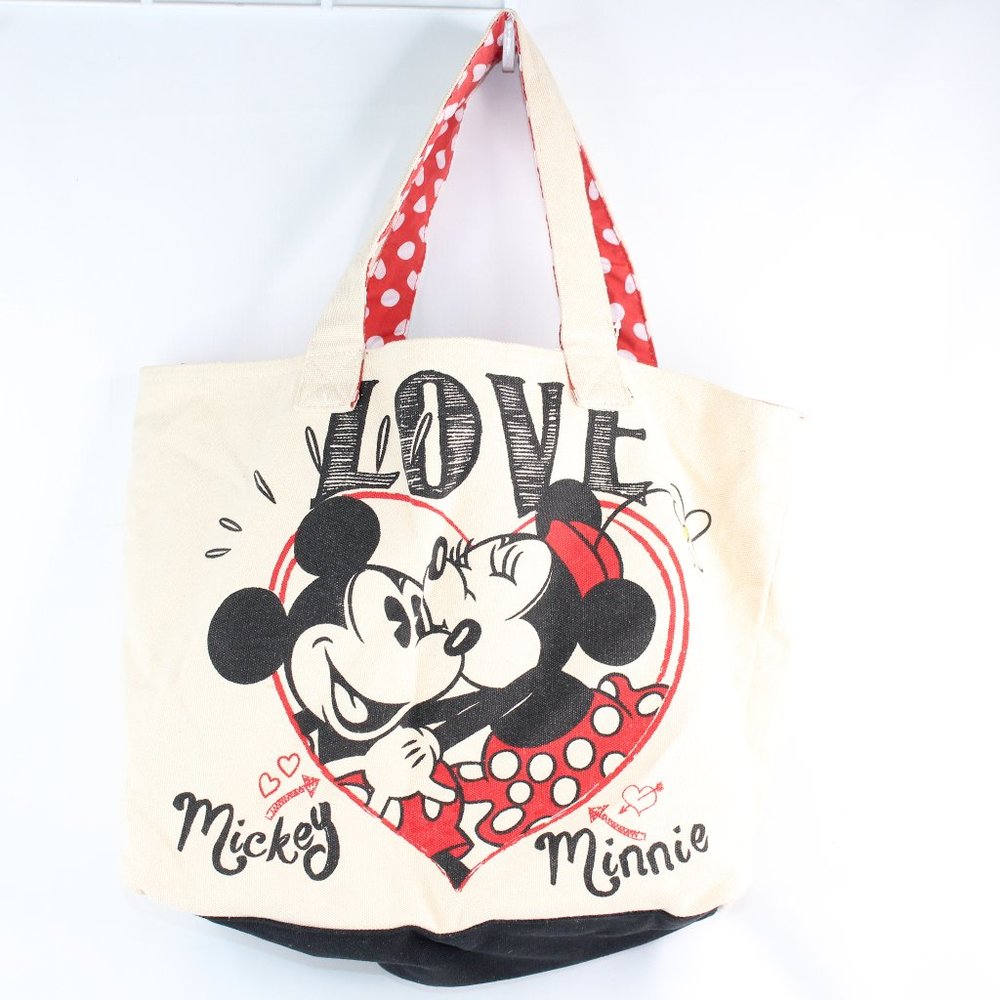 Disney Store 2017 Canvas Retro Mickey Minnie Tote #164